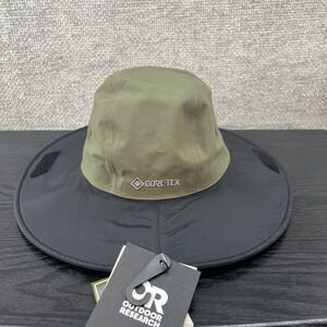 Outdoor Research Seattle Rain Hat Olive‎ Black Gore Tex Unisex Size Large New!